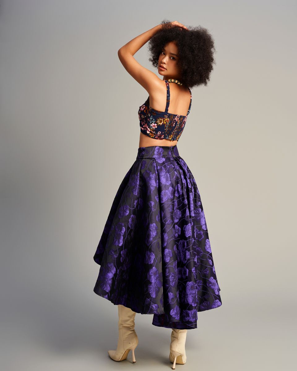 Áo Bra Linen Nữ Xanh Đen Holiday Vibes