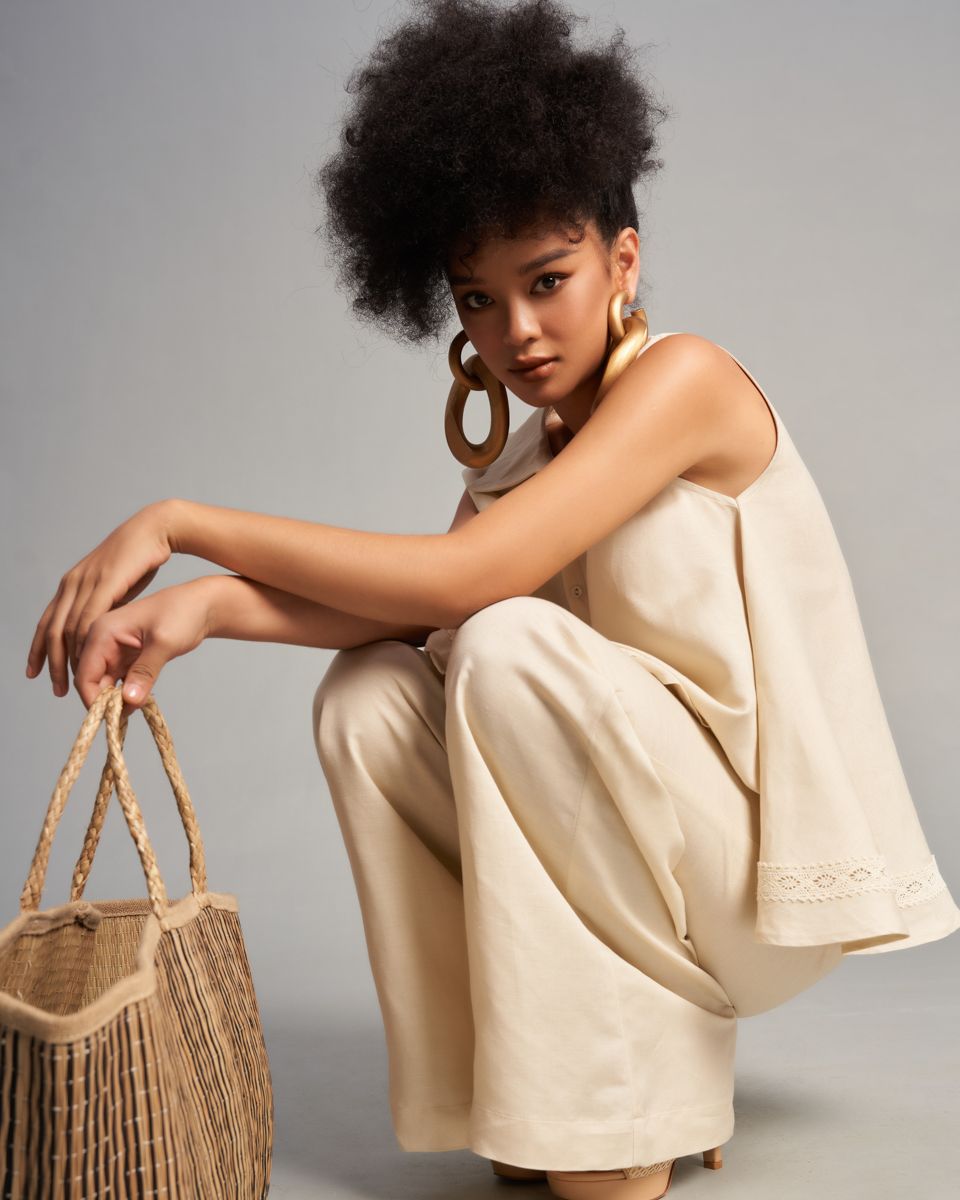 Áo Kiểu Nữ Linen Kem Sắc Màu Tự Do