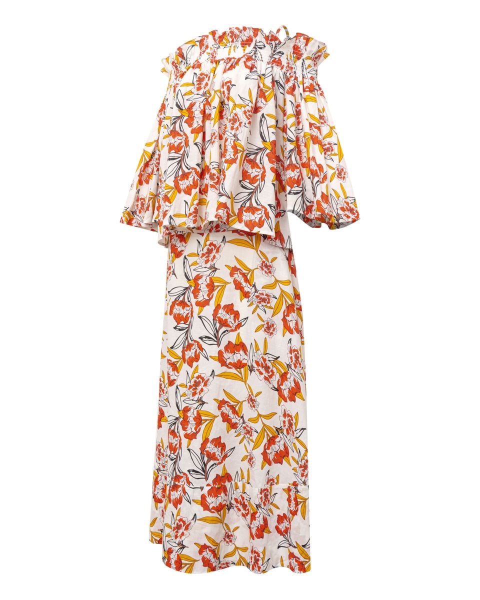 Áo Kiểu Nữ Linen Cam Hoa Sắc Màu Tự Do