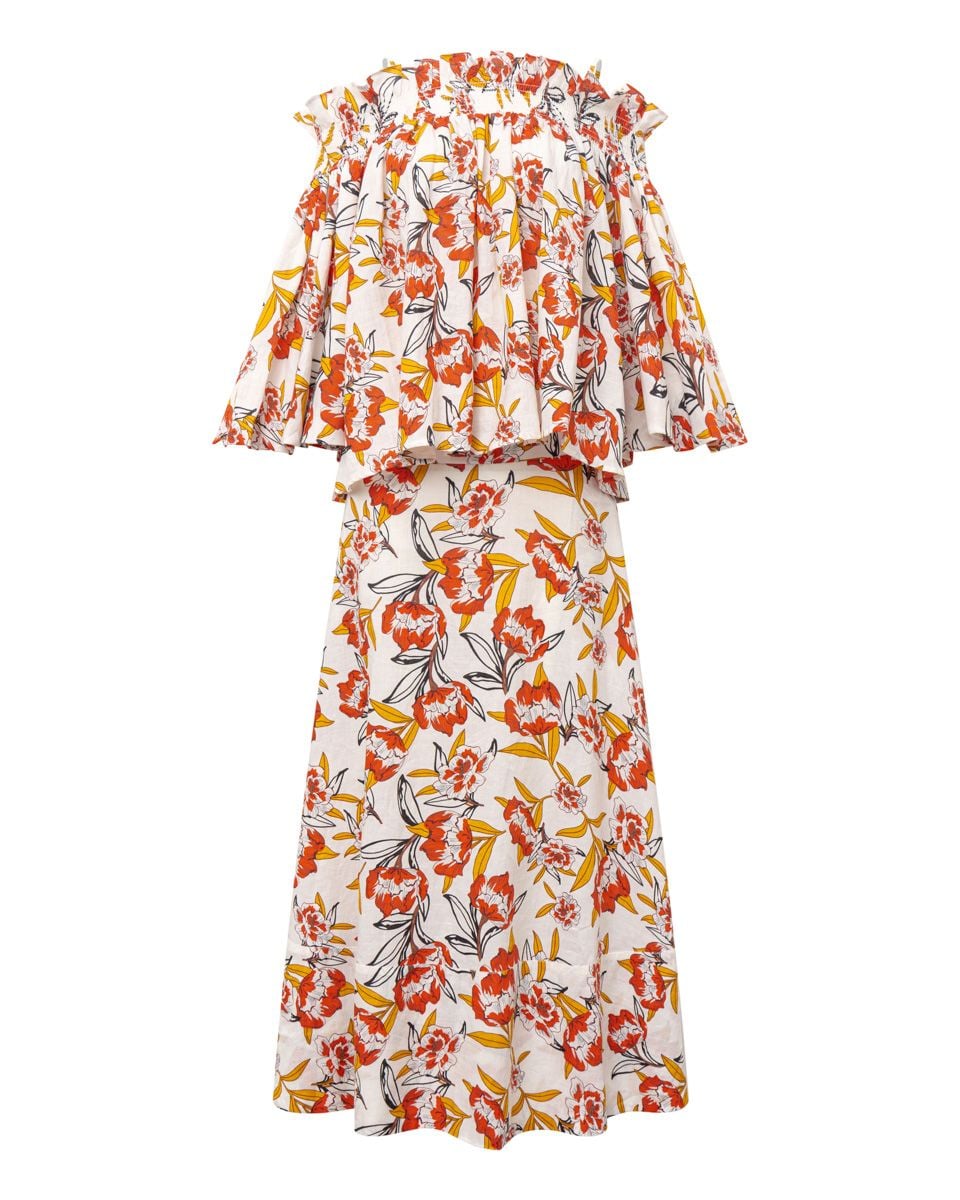 Áo Kiểu Nữ Linen Cam Hoa Sắc Màu Tự Do