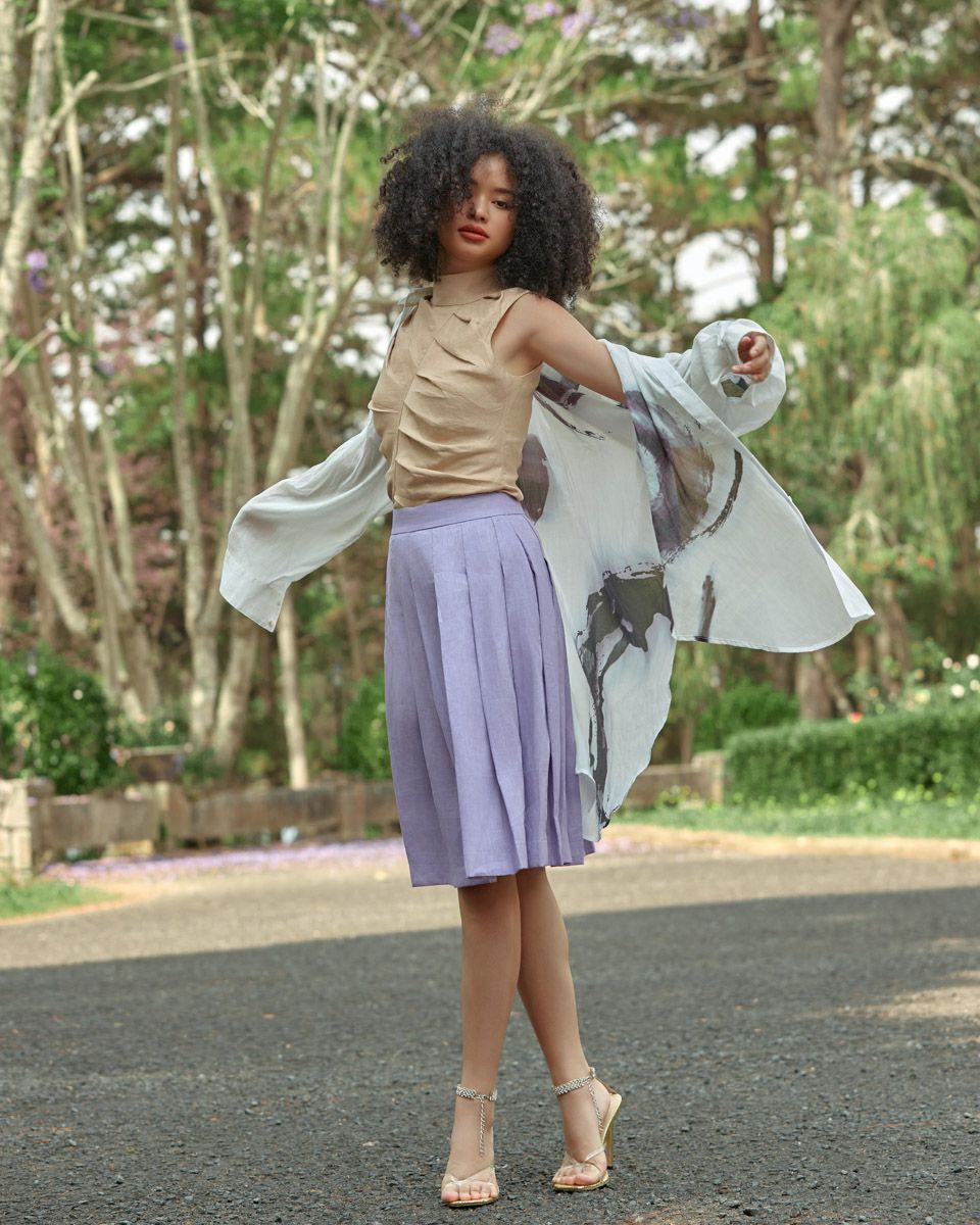 Áo Kiểu Linen Kem Be Into The Wood