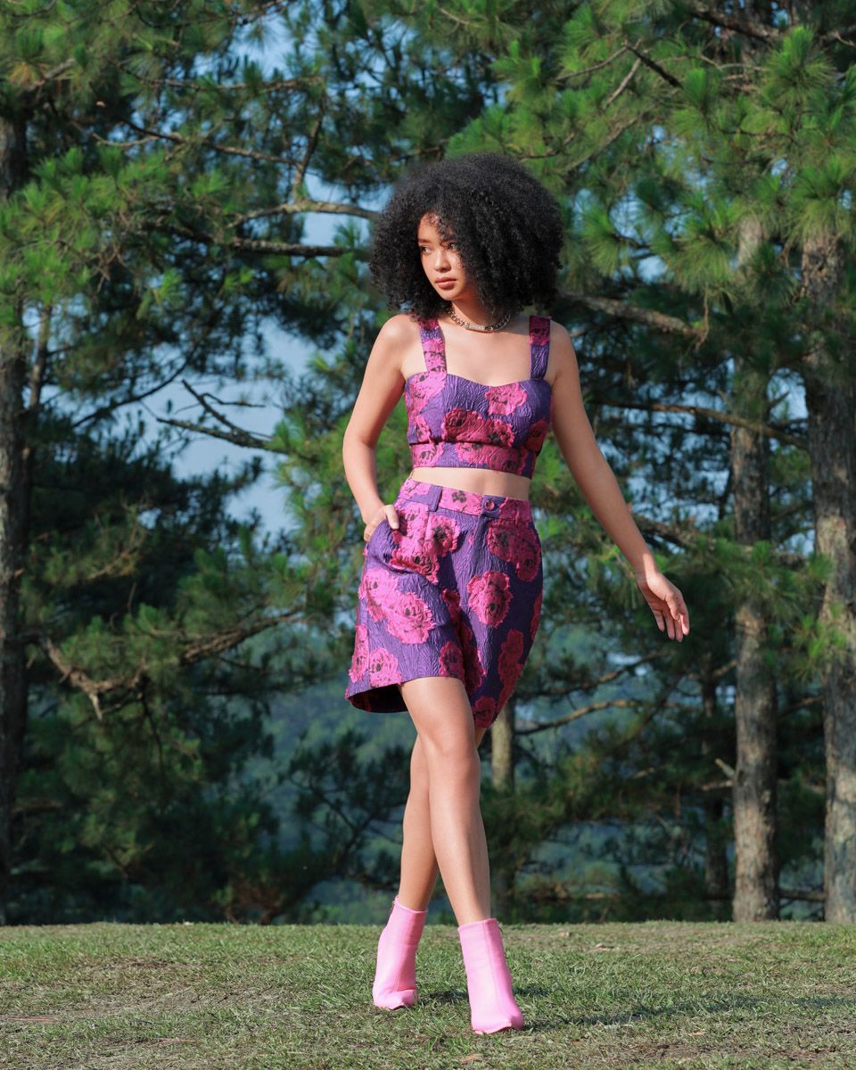 Áo Bra Nữ Gấm Hồng Tím Into The Wood