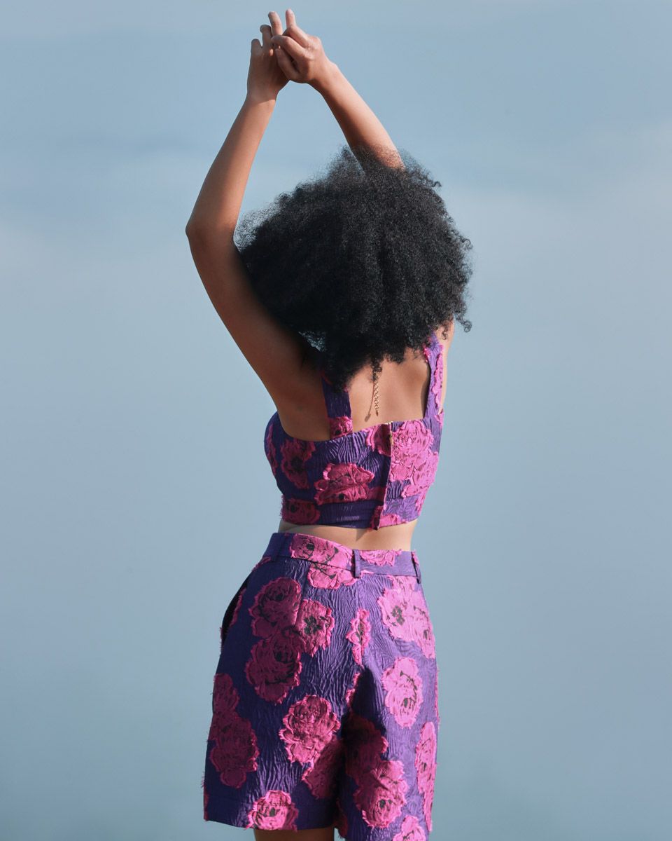 Áo Bra Nữ Gấm Hồng Tím Into The Wood