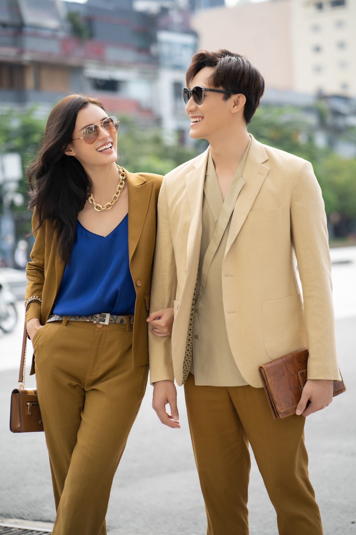 Áo Vest Nam Linen Vàng Kem