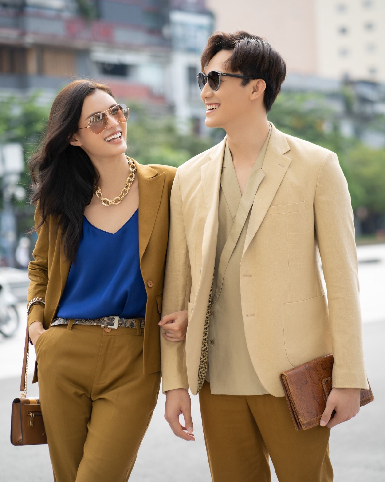 Áo Hai Dây Lụa Xanh Coban Tình Thơ Mùa Thu