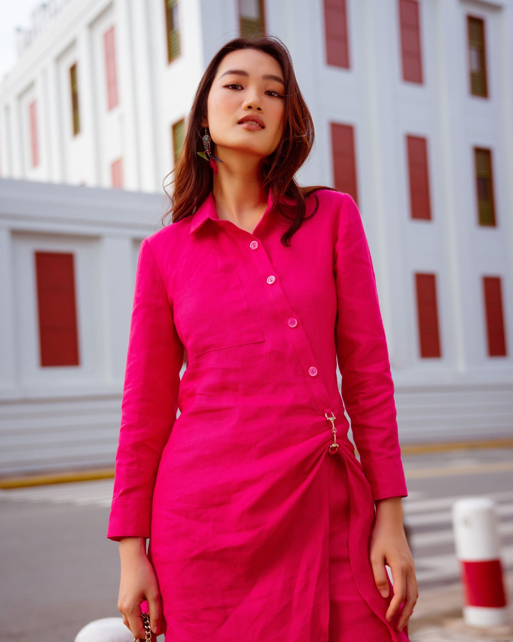 Quần Dài Linen Hồng Sen Autumn Charm