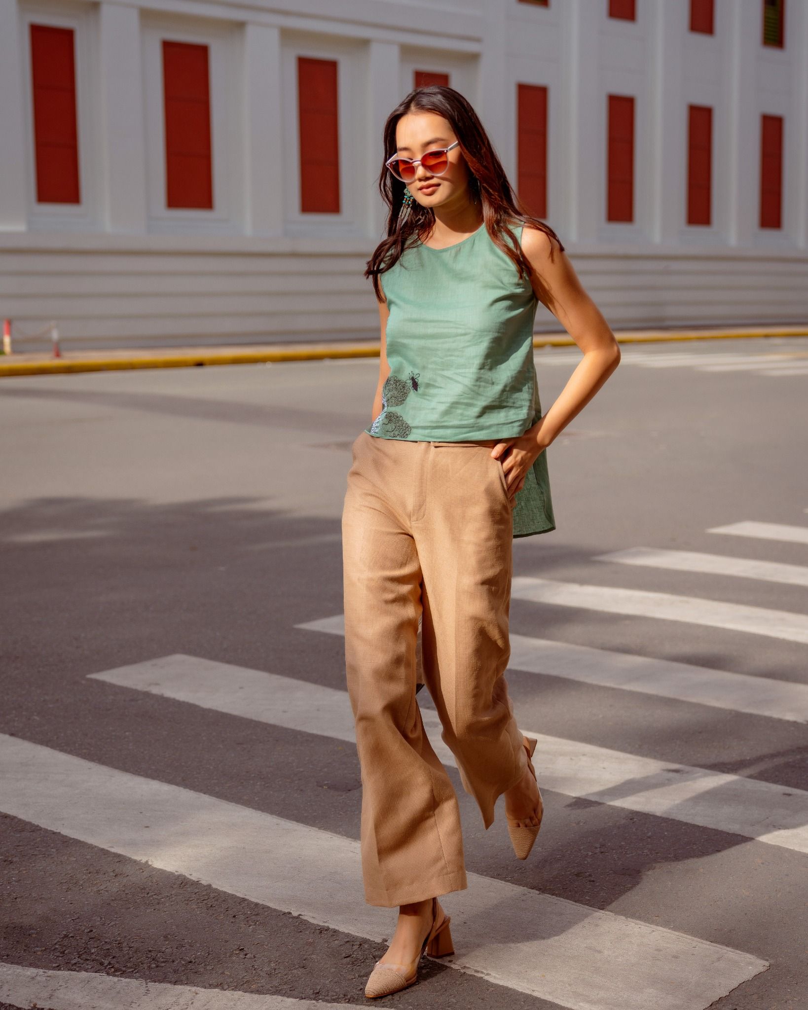 Quần Dài Linen Nâu  Autumn Charm