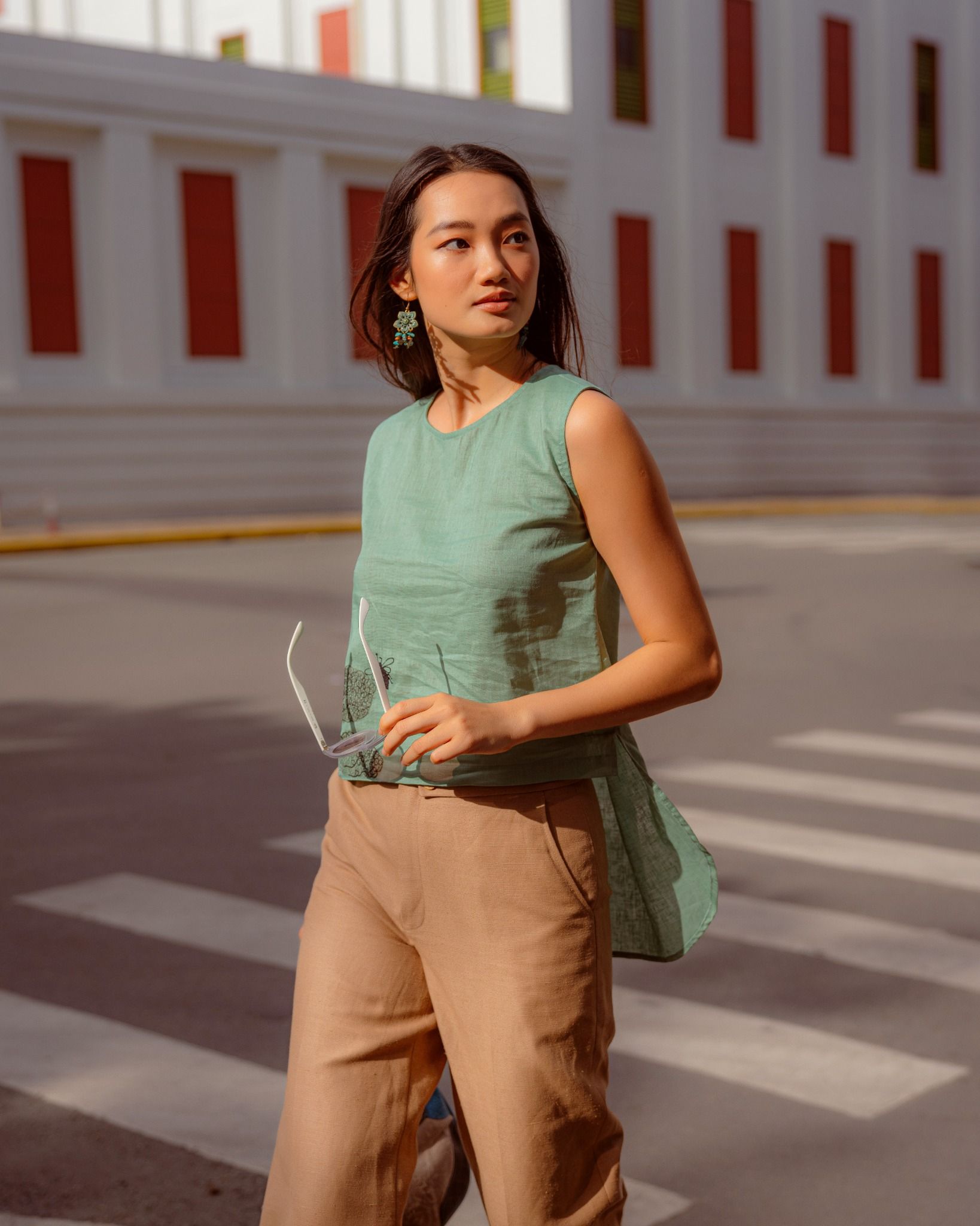 Quần Dài Linen Nâu  Autumn Charm