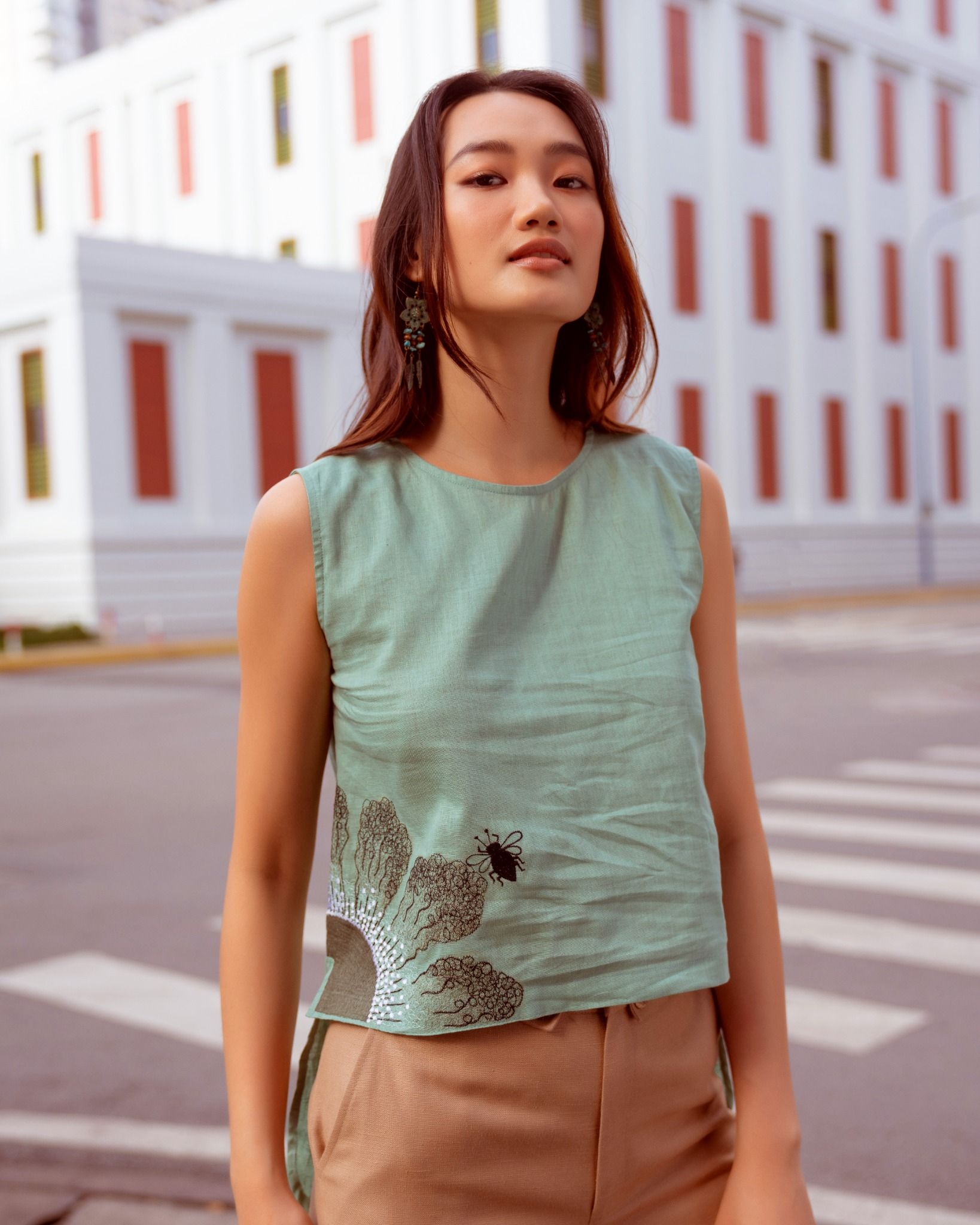 Quần Dài Linen Nâu  Autumn Charm