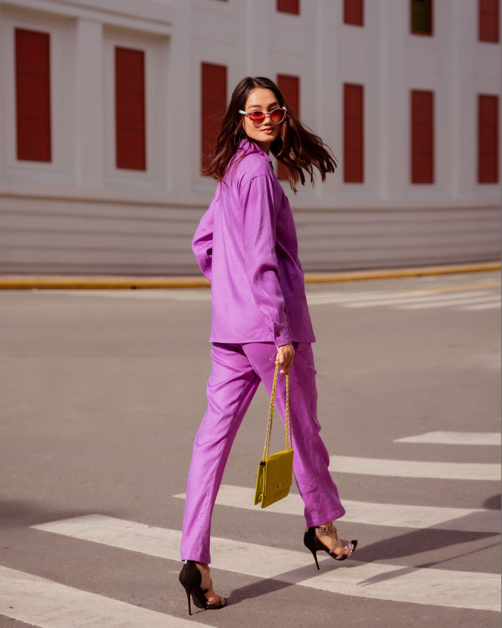 Áo Kiểu Linen Tím  Autumn Charm