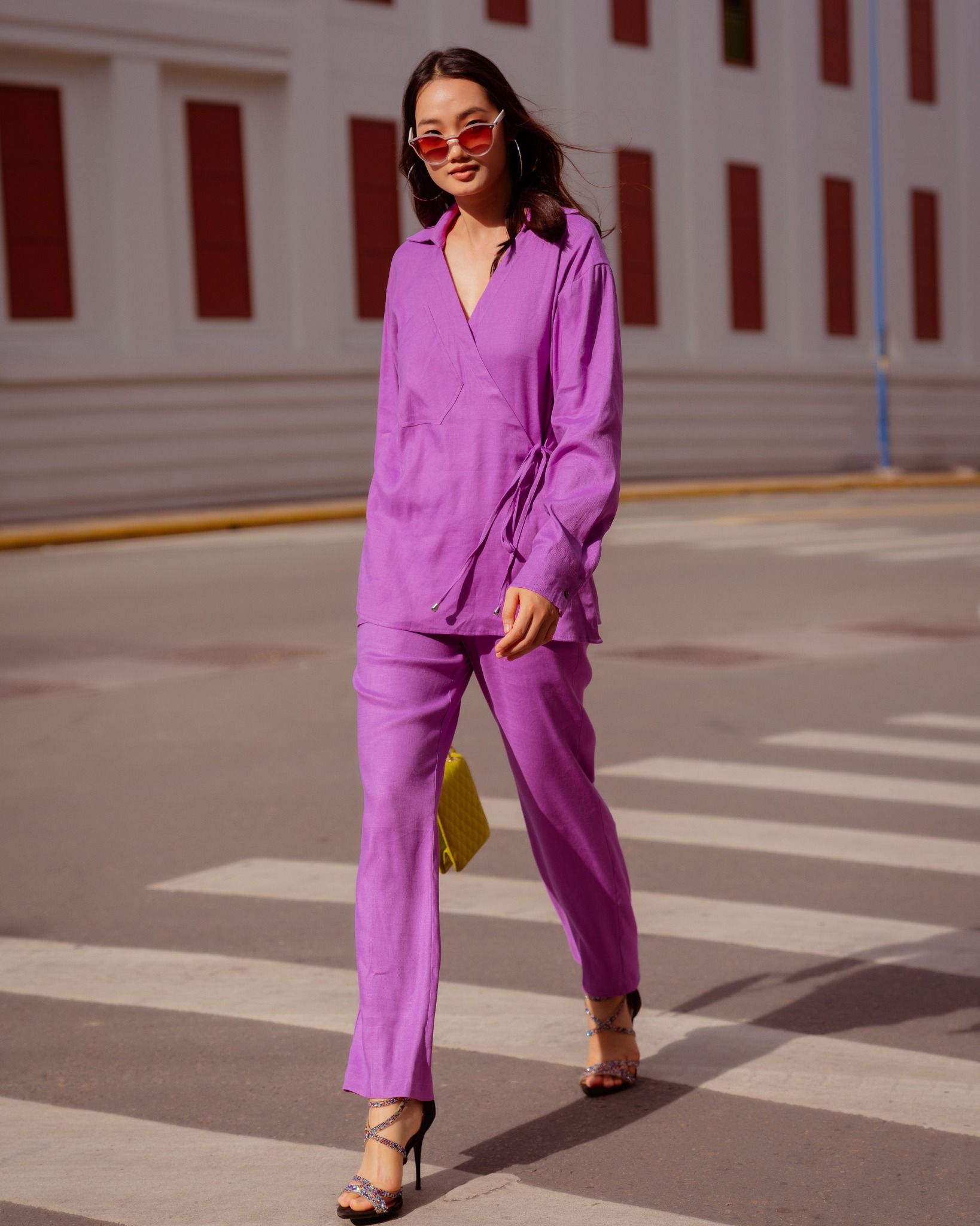 Quần Dài Linen Tím Autumn Charm