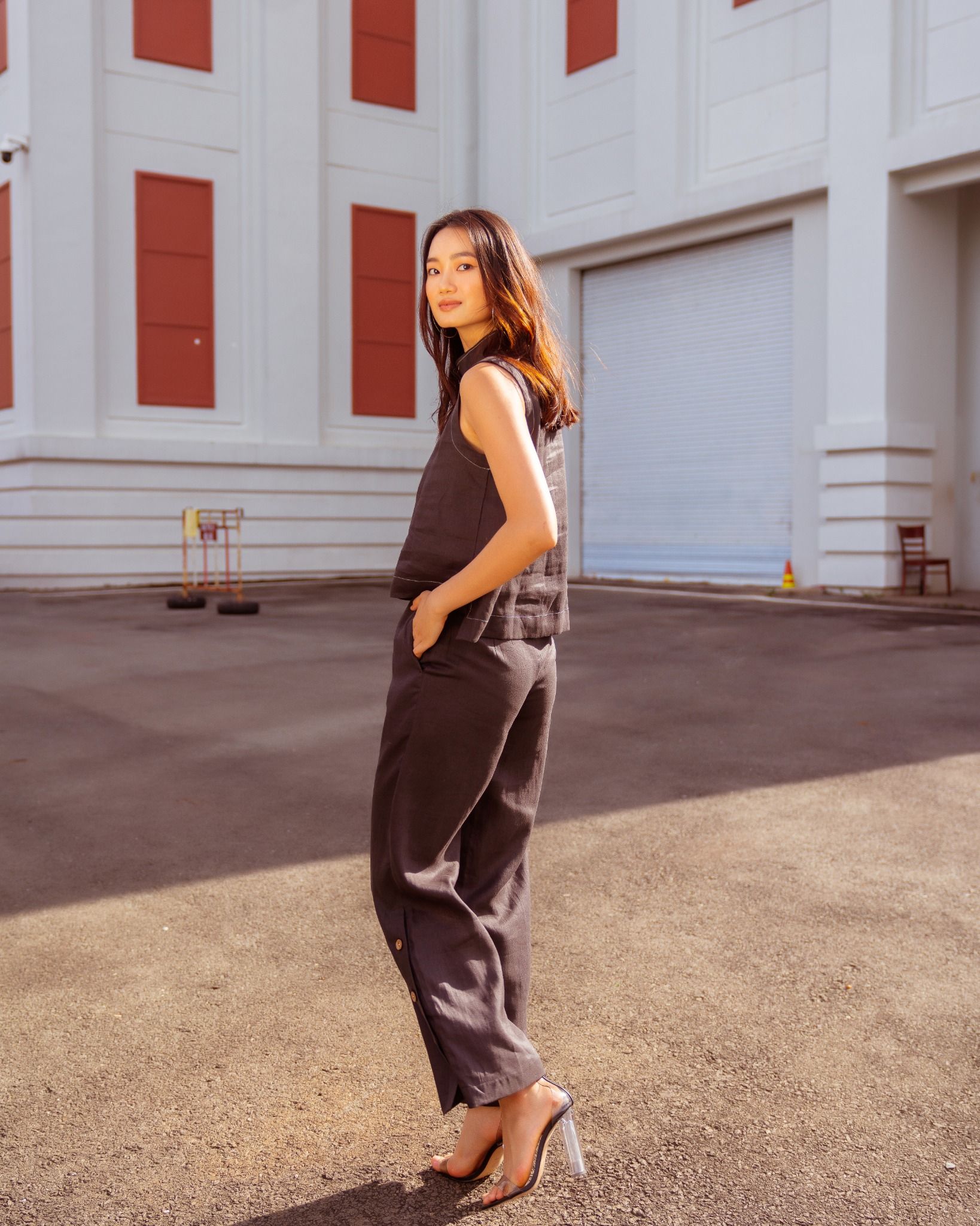 Quần Dài Linen Đen Autumn Charm