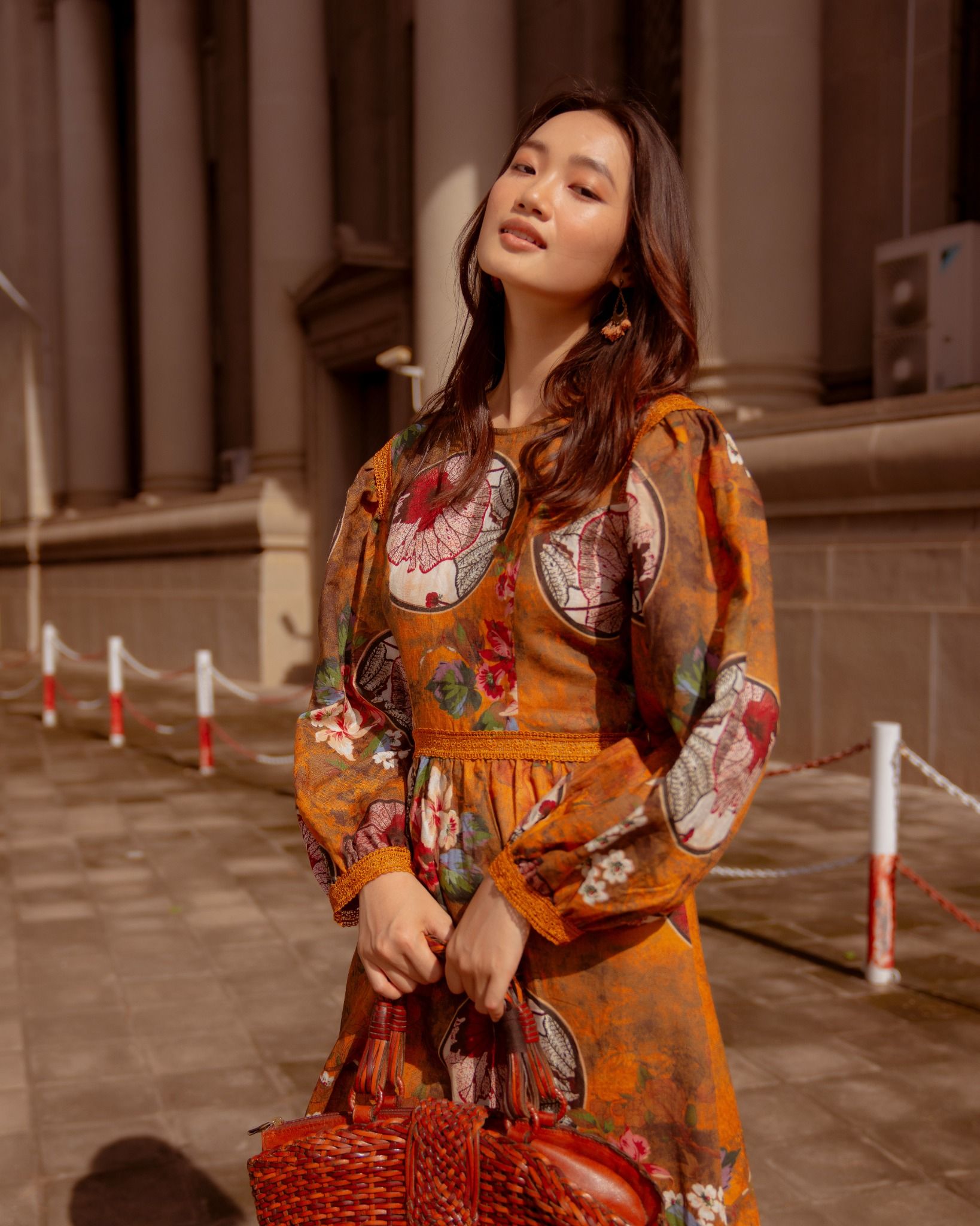 Đầm Linen Vàng Nâu Autumn Charm