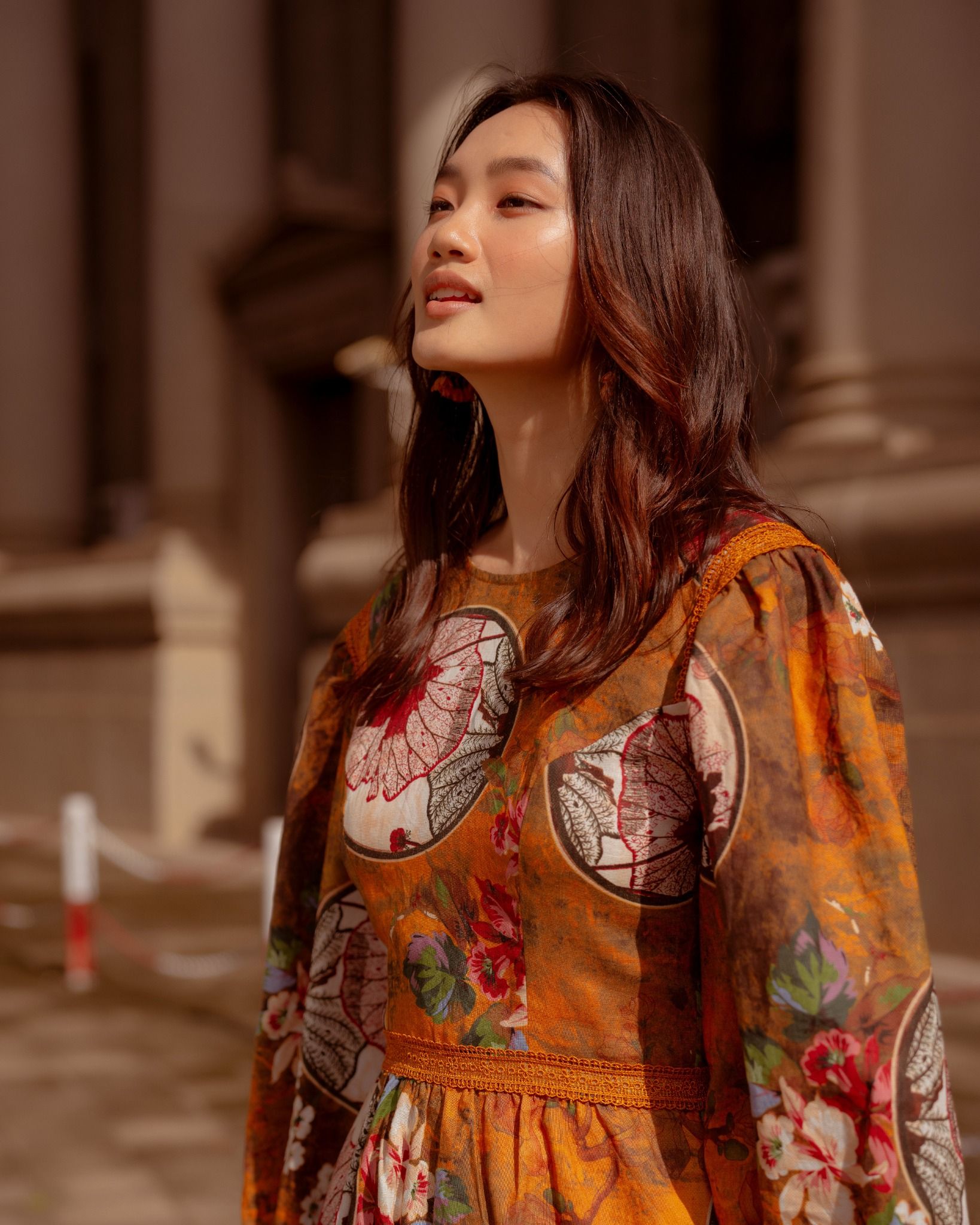 Đầm Linen Vàng Nâu Autumn Charm