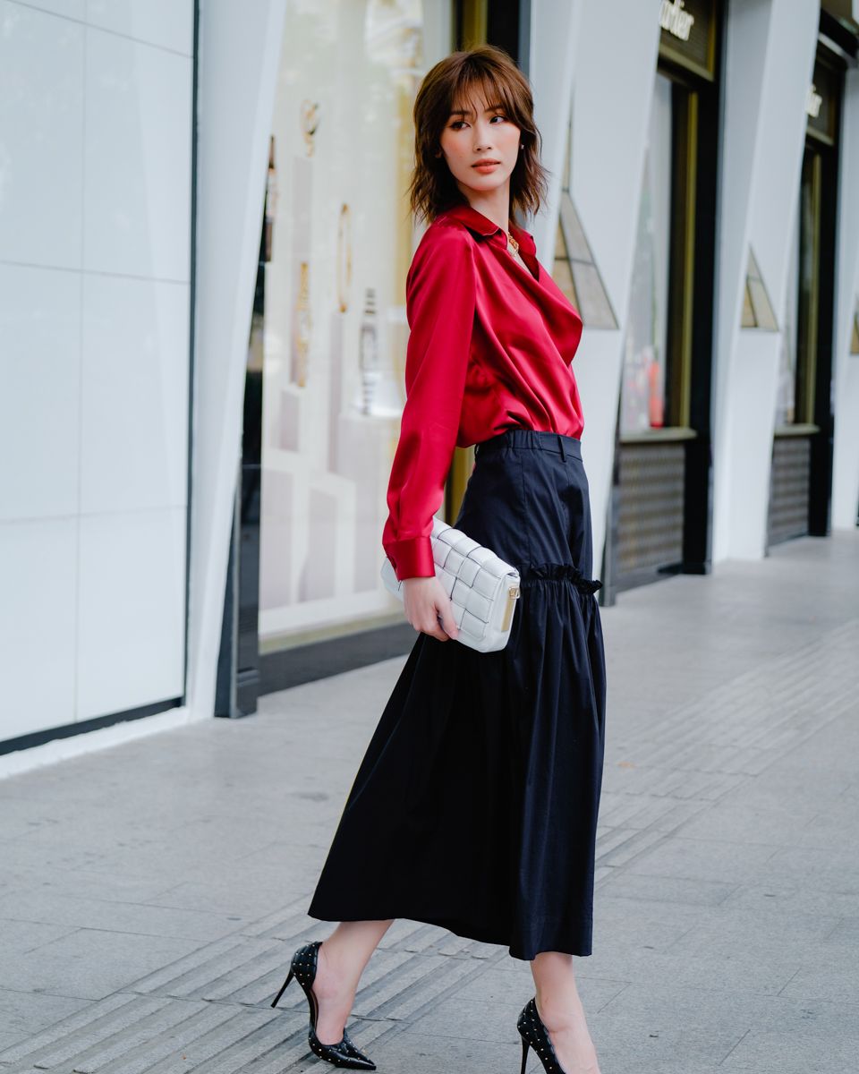 Chân Váy Lụa Đen Hương Mùa Hè