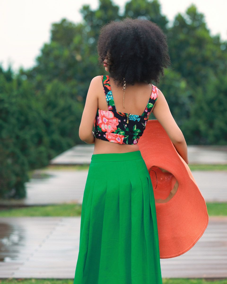 Chân Váy Linen Xanh Lá Into The Wood