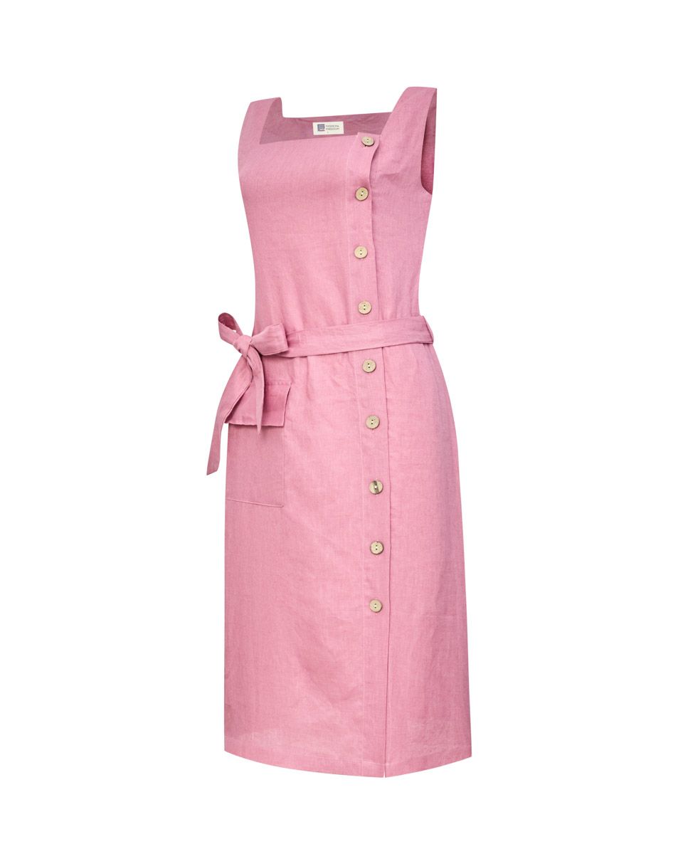 Đầm Linen Hồng Dâu