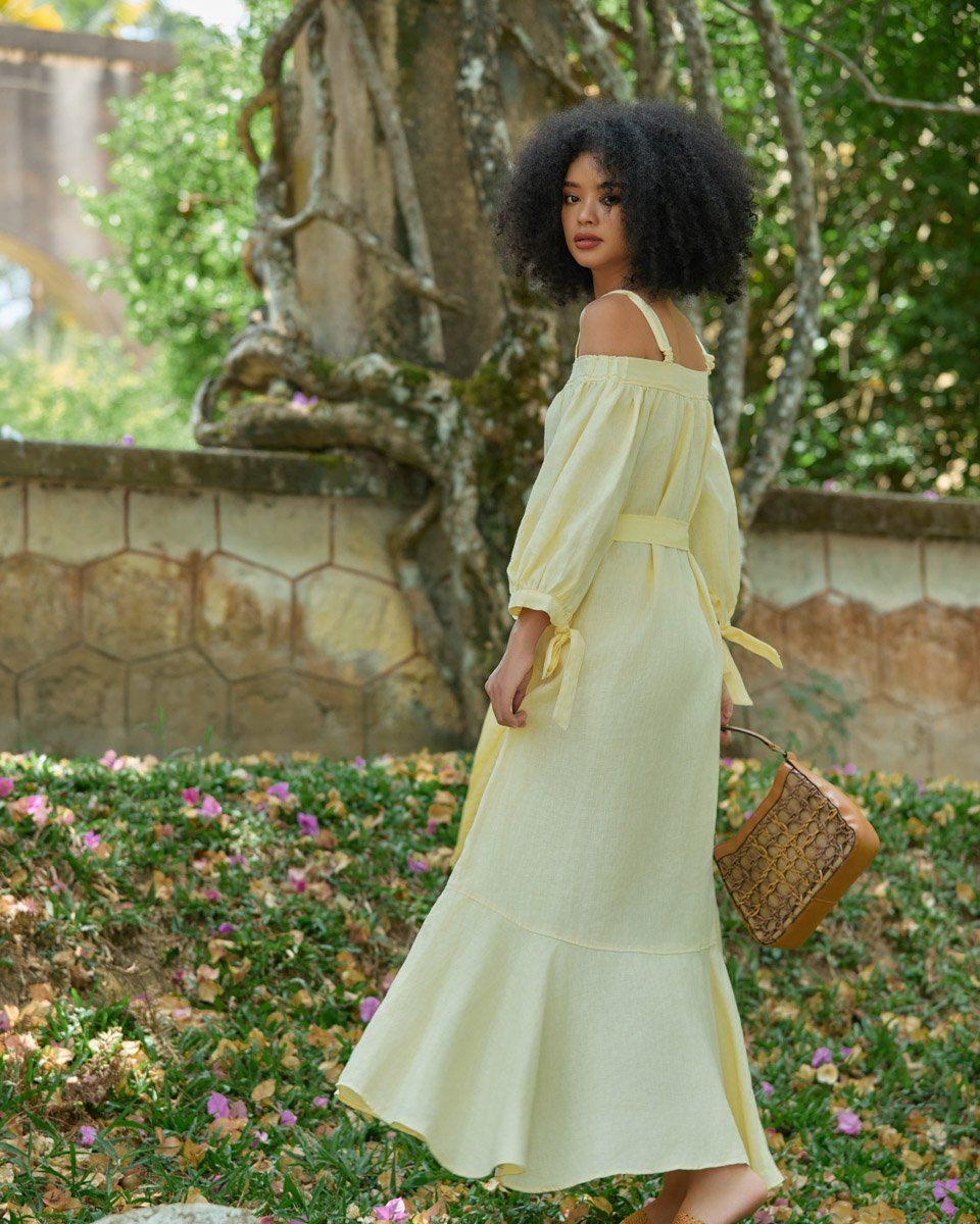 Đầm Linen Vàng Into The Wood