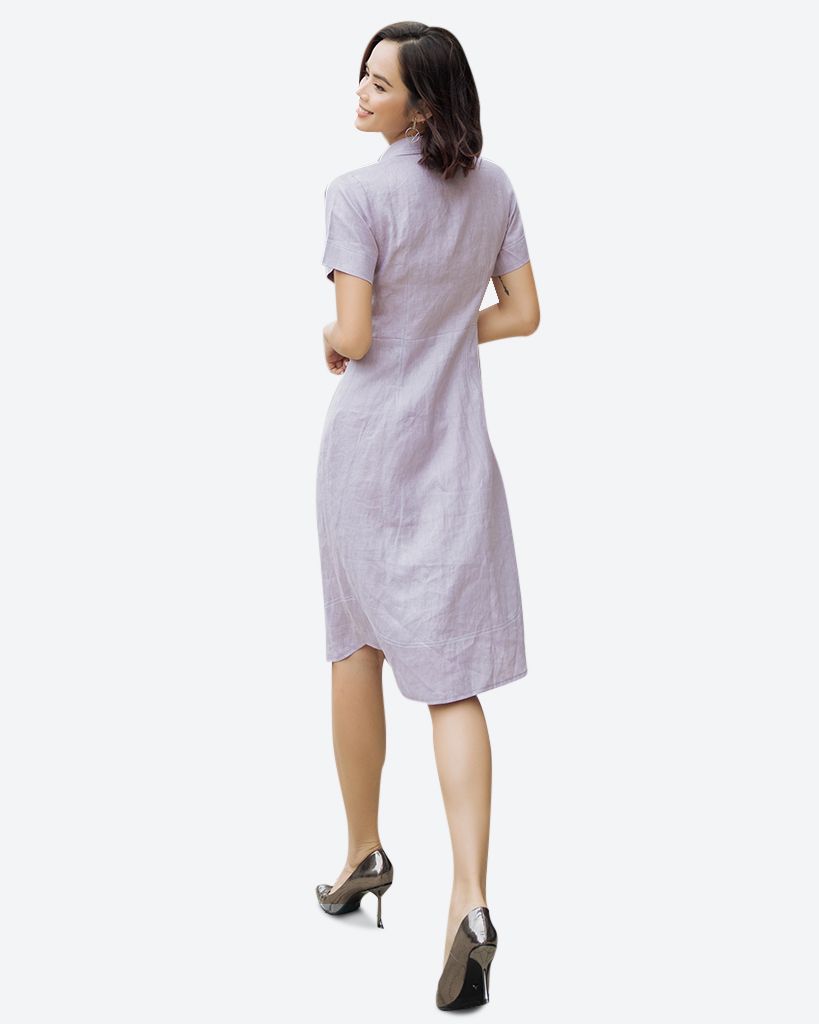 Đầm Linen Tím Vẻ Đẹp Đương Đại