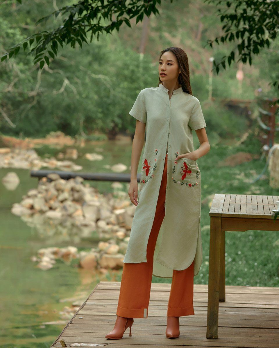 Đầm Nữ Linen Xanh Hello New Day