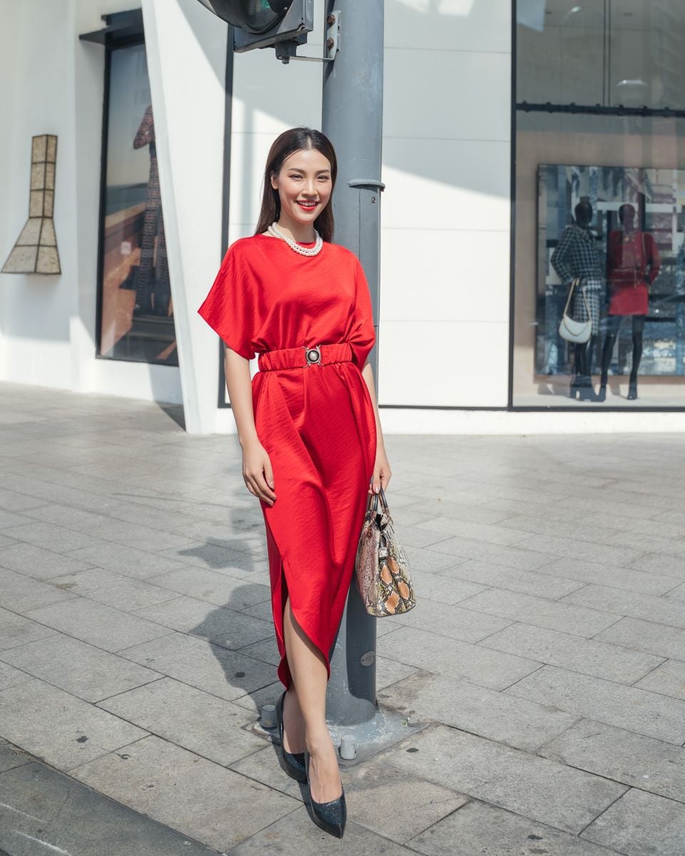 Đầm Lụa Đỏ City Girl