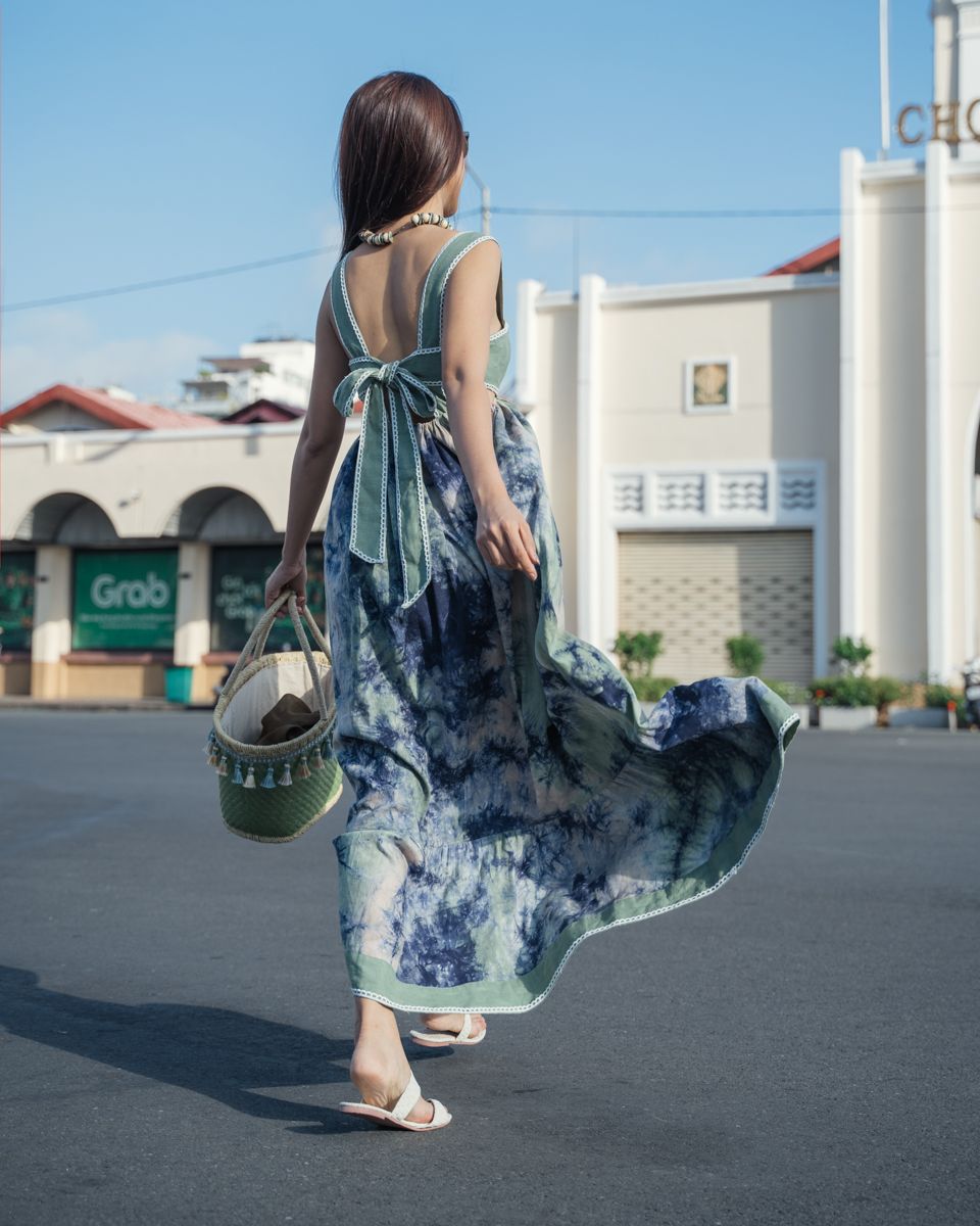 Đầm Lụa Nữ Xanh Ngọc City Girl