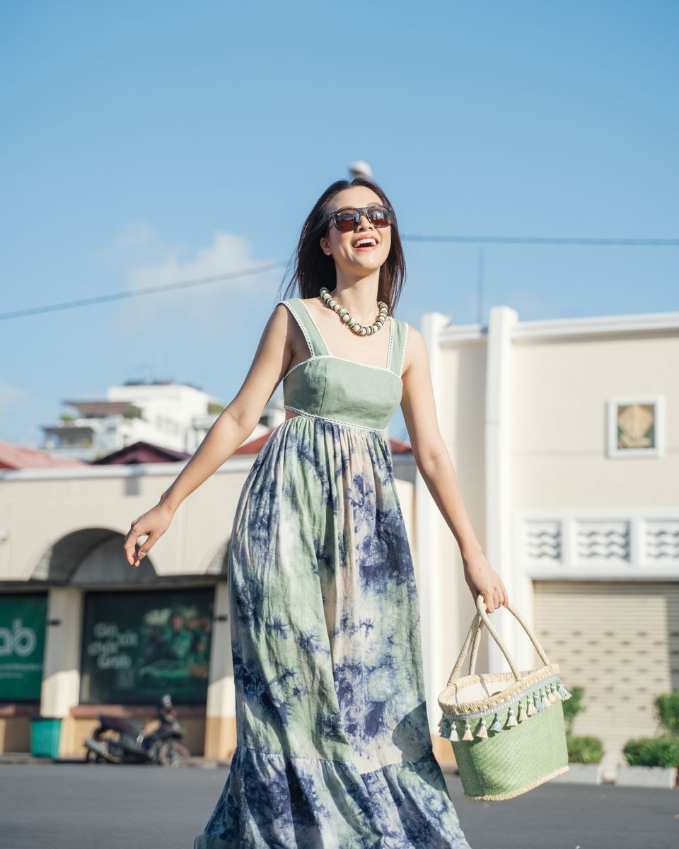 Đầm Lụa Nữ Xanh Ngọc City Girl