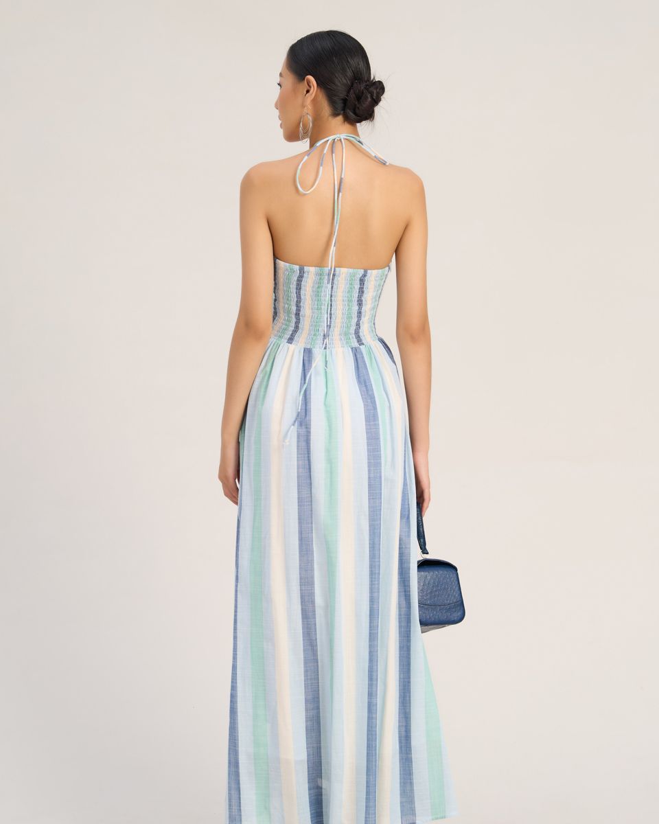 Đầm Nữ Kate Trắng Sọc Xanh The  Art Of Styling