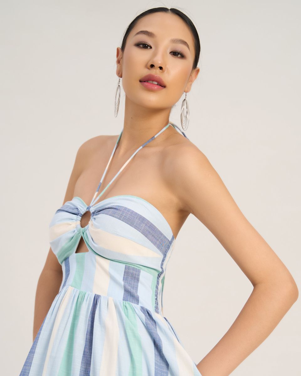 Đầm Nữ Kate Trắng Sọc Xanh The  Art Of Styling