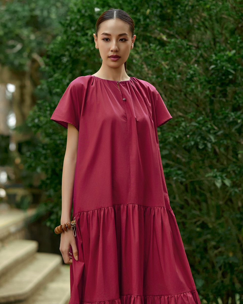 Đầm Kate Đỏ Rượu Into The Wood