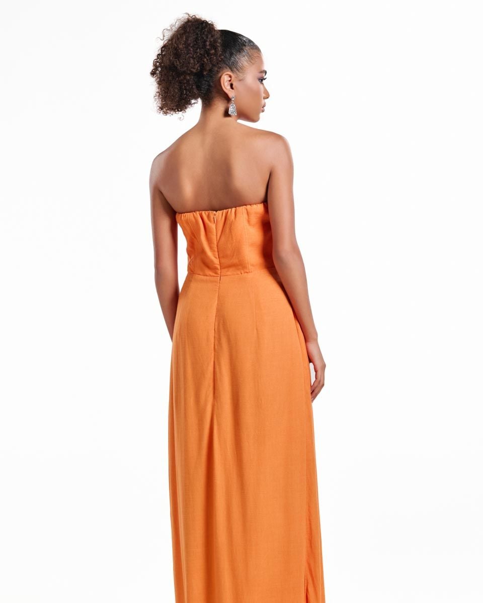 Đầm Linen Cam Into The Wood