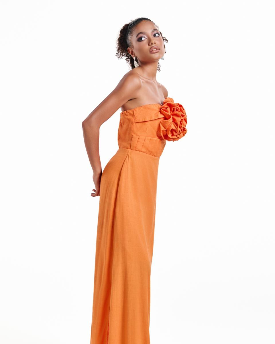 Đầm Linen Cam Into The Wood