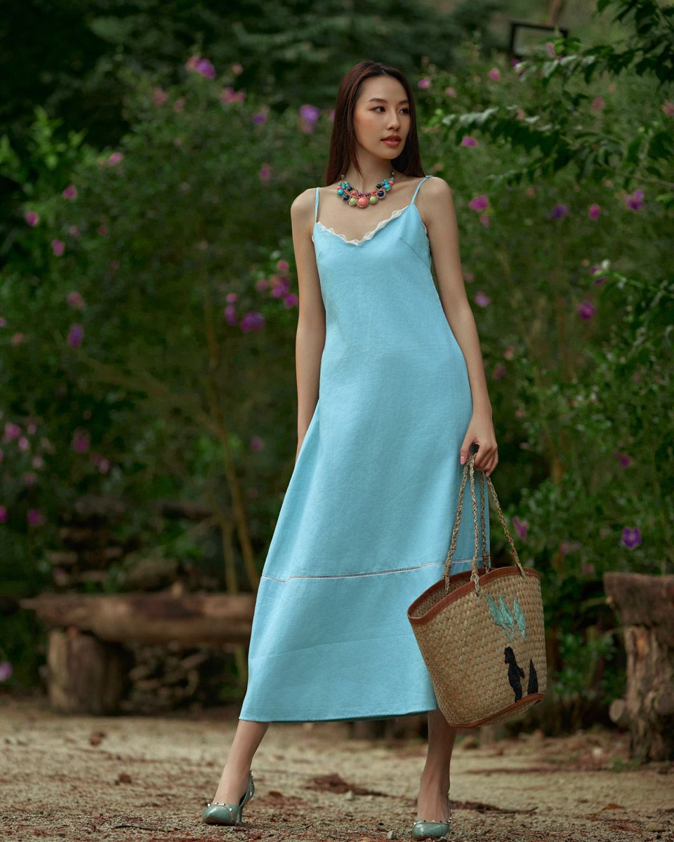 Đầm Linen Xanh Into The Wood