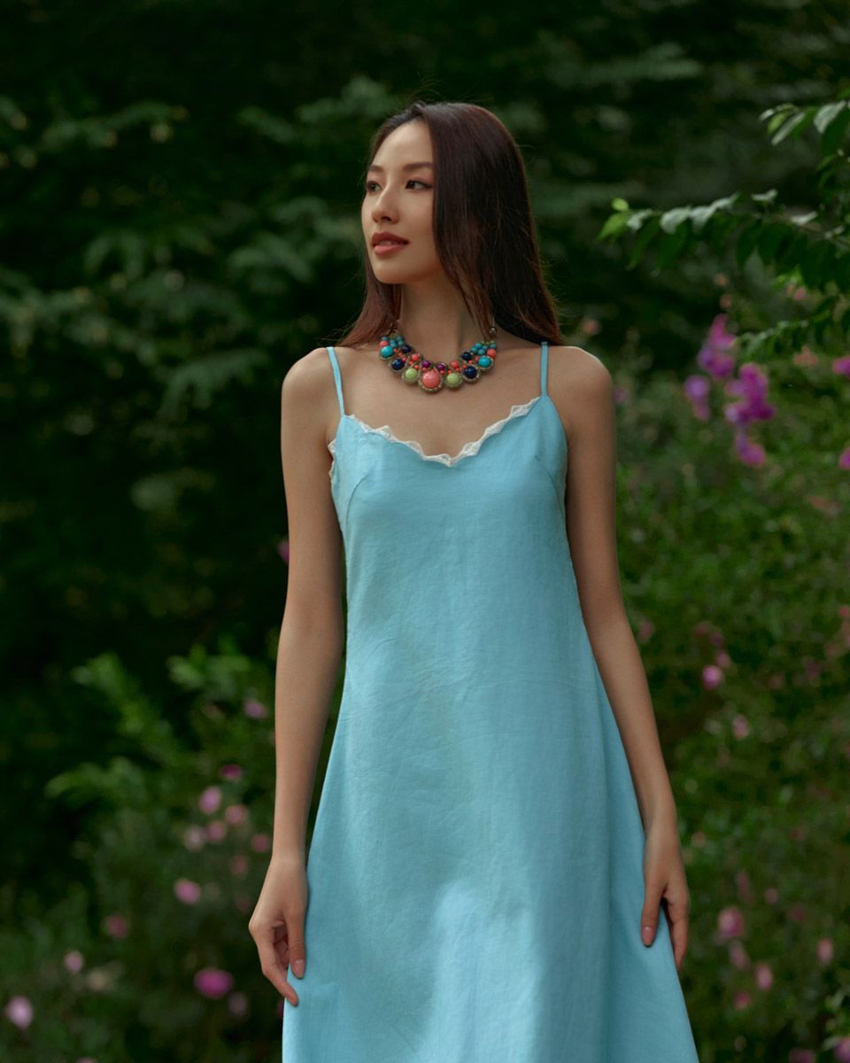 Đầm Linen Xanh Into The Wood