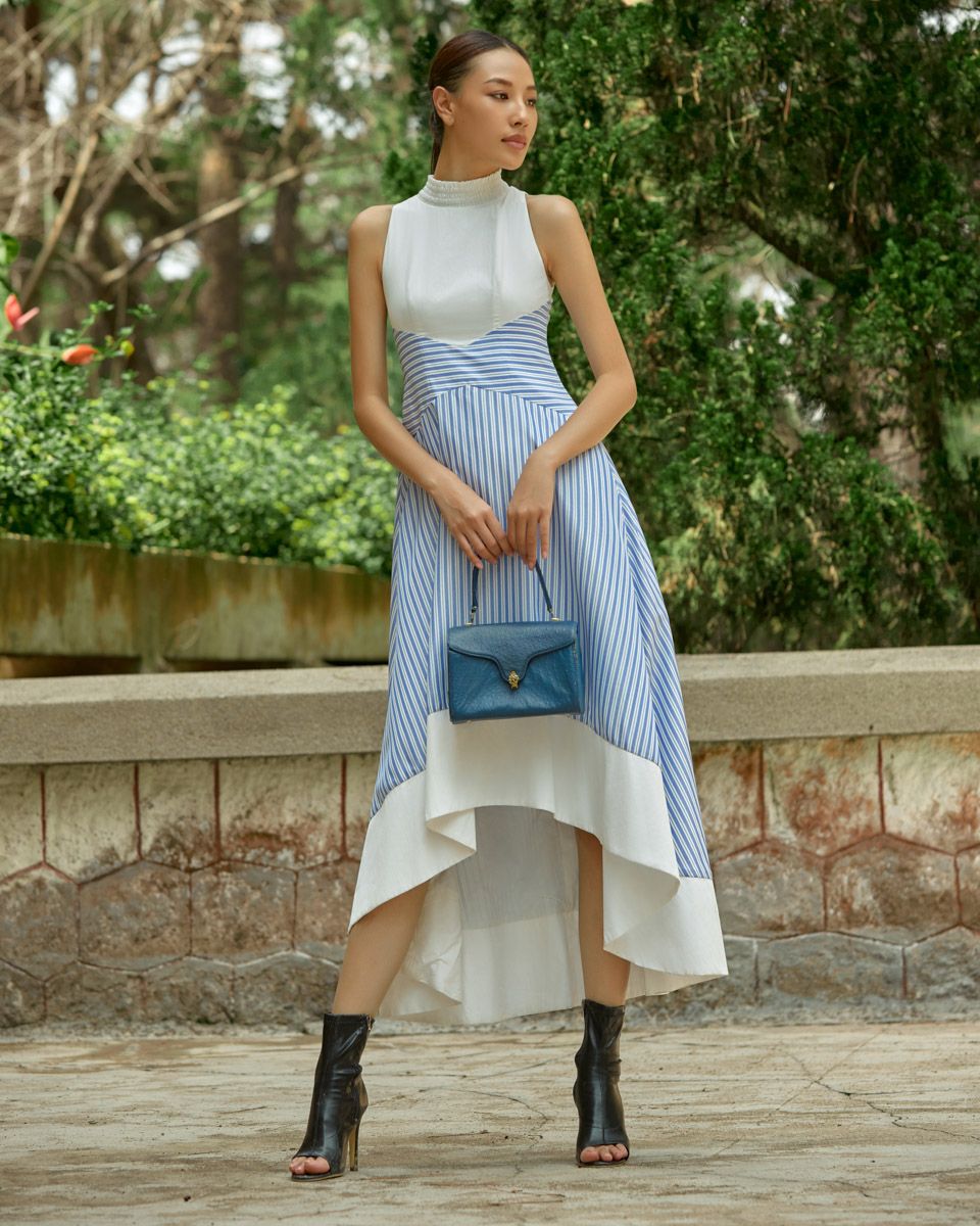 Đầm Kate Trắng Sọc Xanh Into The Wood