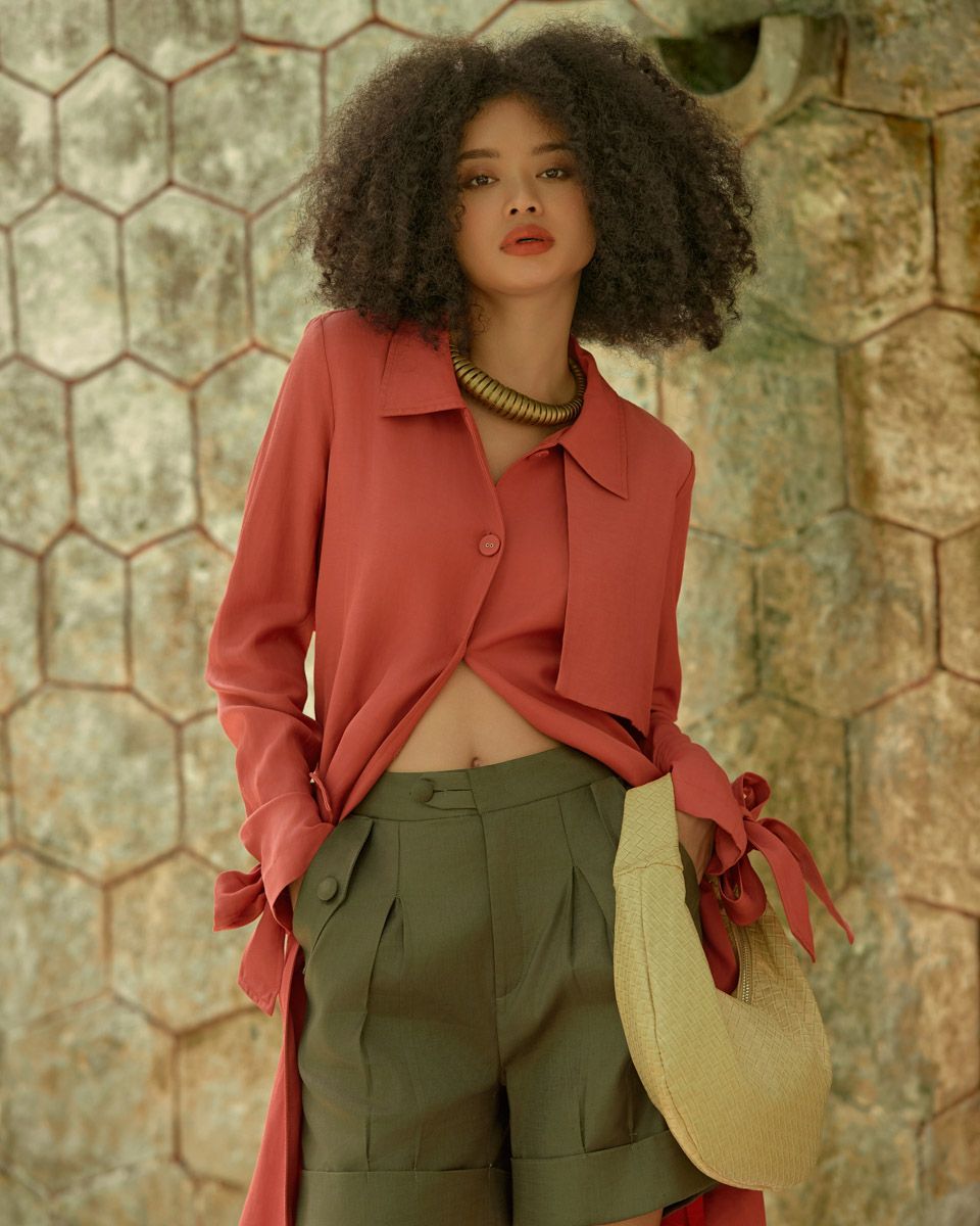 Đầm Linen Đỏ Hồng Into The Wood
