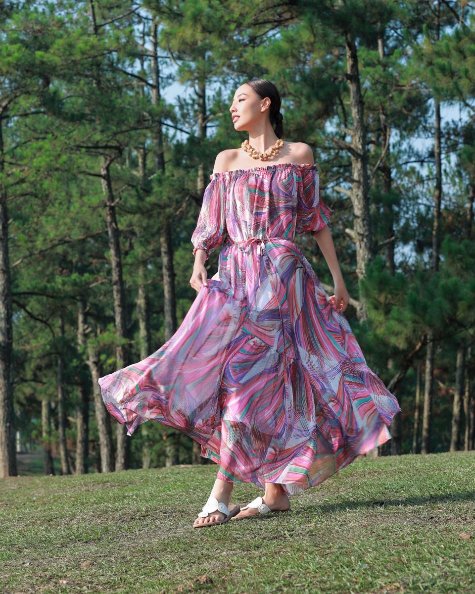 Đầm Voan Nhiều Màu Into The Wood