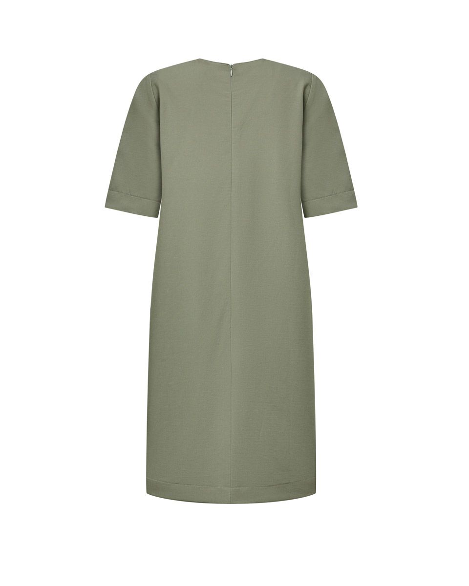 Đầm Linen Rêu 2 Túi