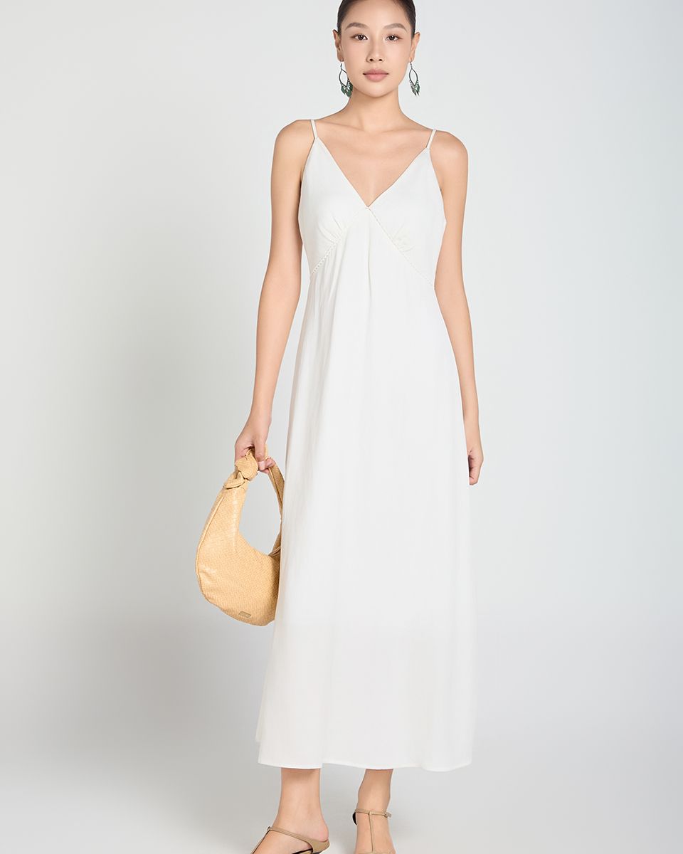 Đầm Linen Trắng A Touch Of Effortless Elegance