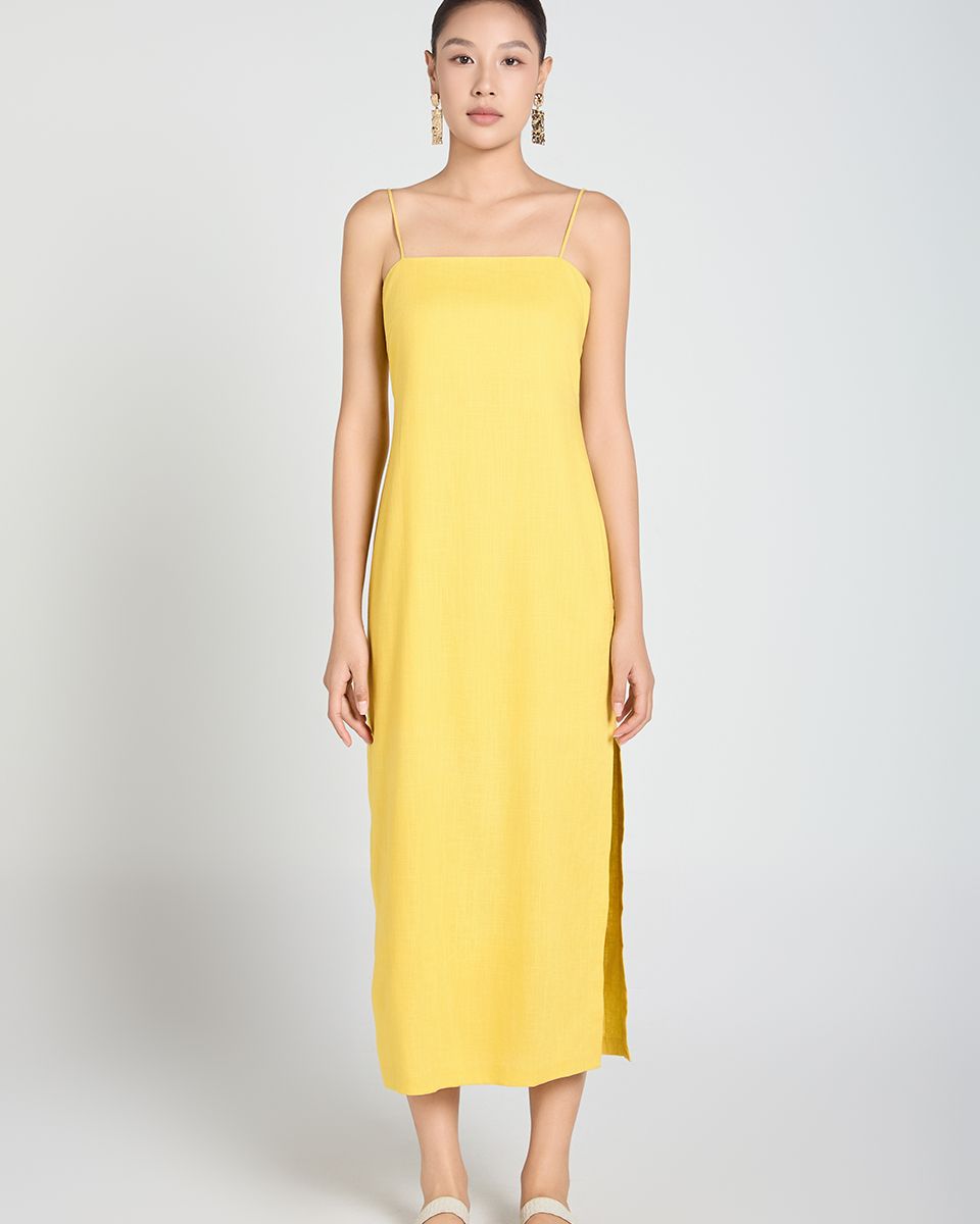 Đầm Linen Vàng A Touch Of Effortless Elegance