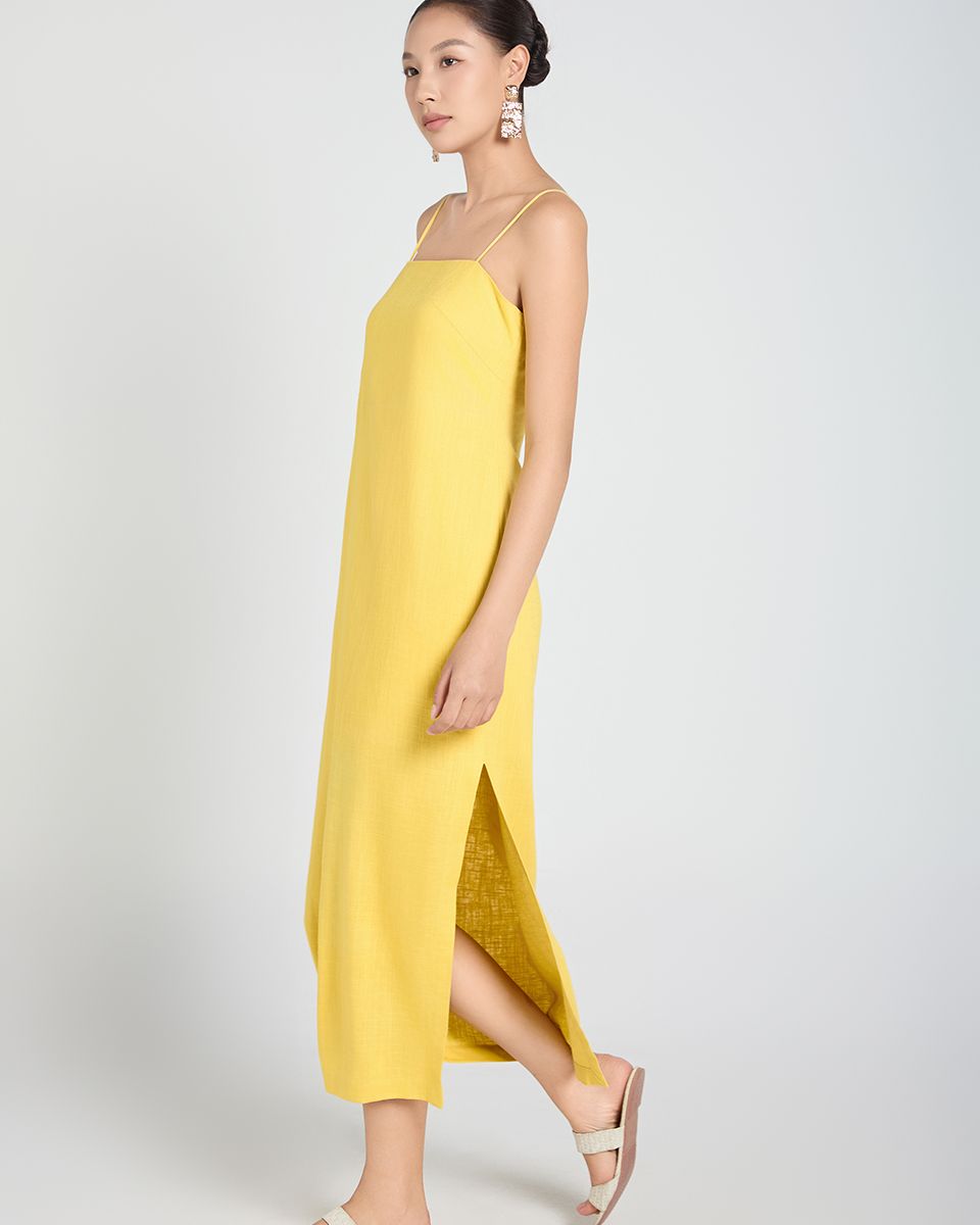 Đầm Linen Vàng A Touch Of Effortless Elegance