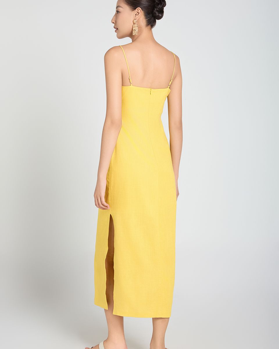 Đầm Linen Vàng A Touch Of Effortless Elegance
