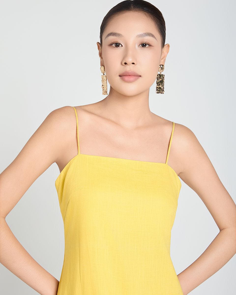 Đầm Linen Vàng A Touch Of Effortless Elegance
