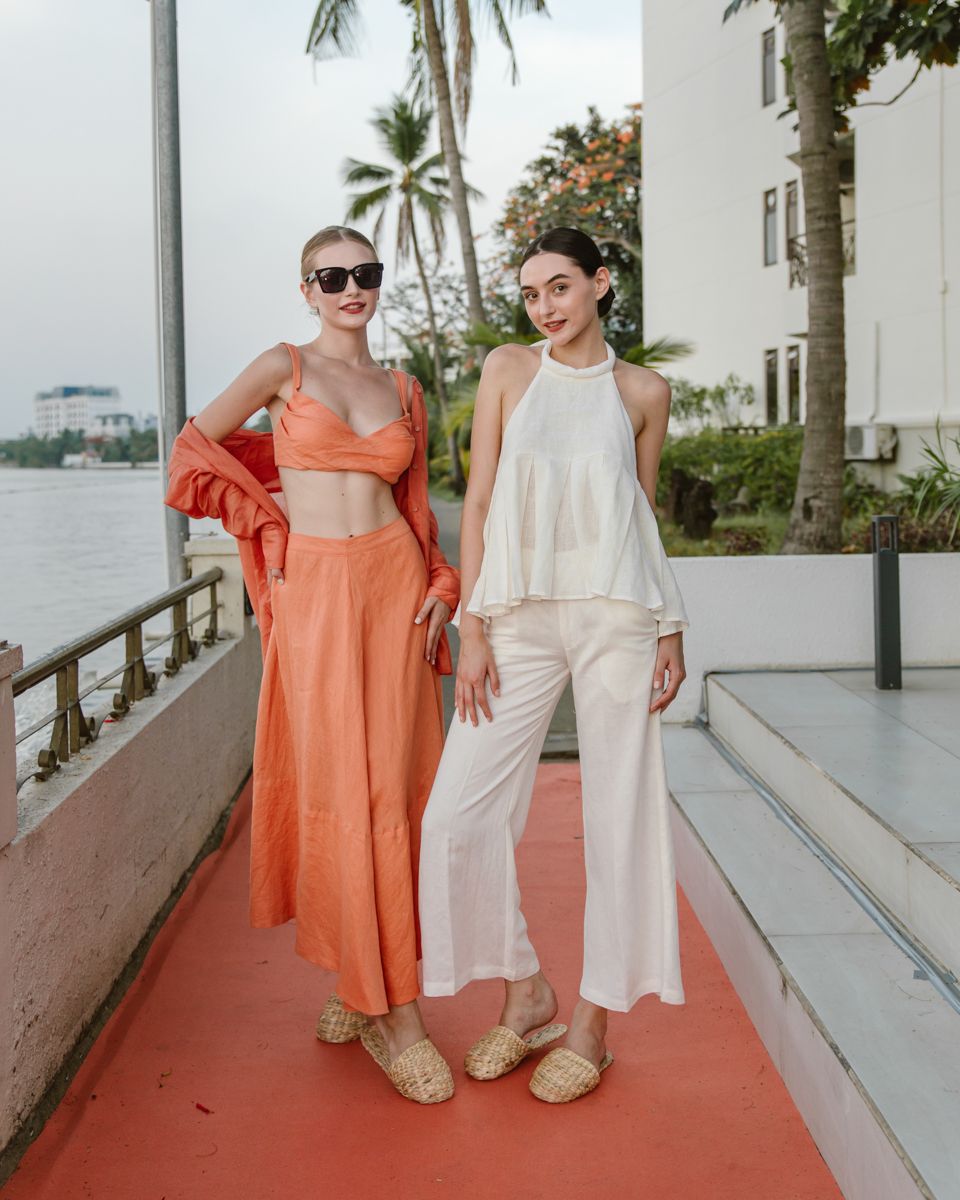Chân Váy Nữ Linen Cam De Soleil