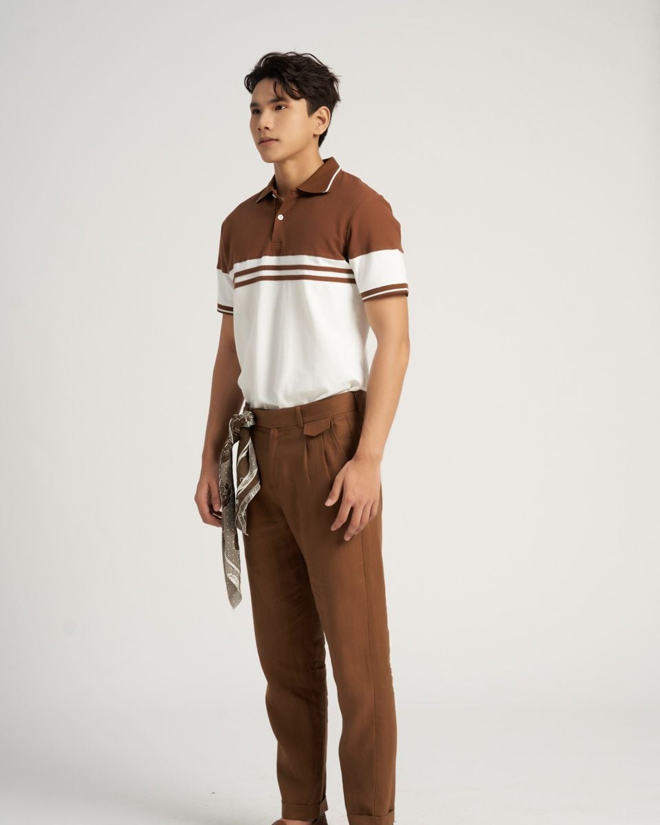 Quần Dài Linen Nam Nâu