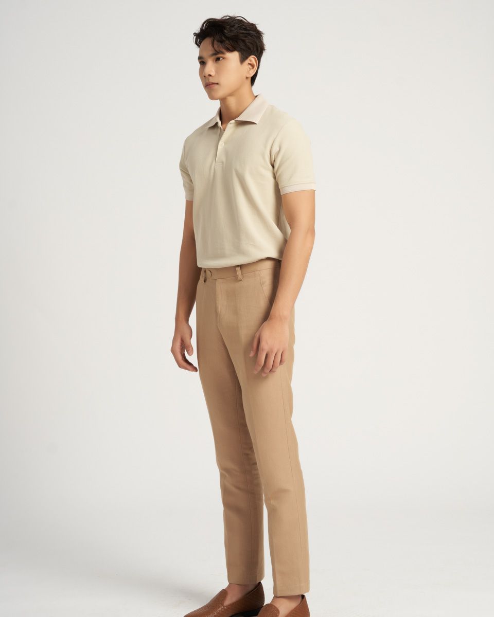 Quần Dài Nam Linen Be
