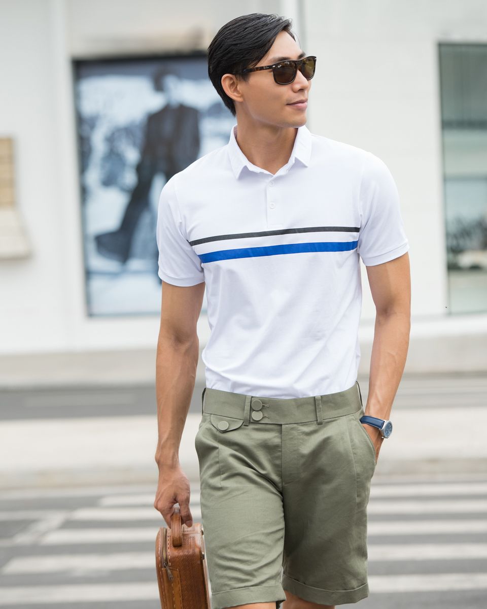 Quần Short Nam Linen Xanh Rêu