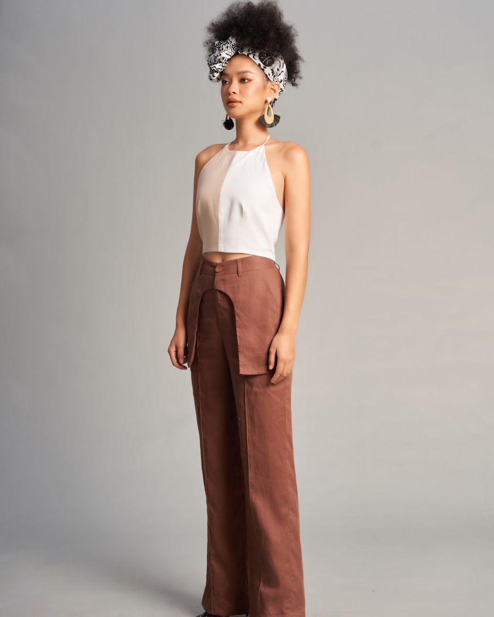 Áo Kiểu Linen Nữ Kem Trắng The Girl In Vogue