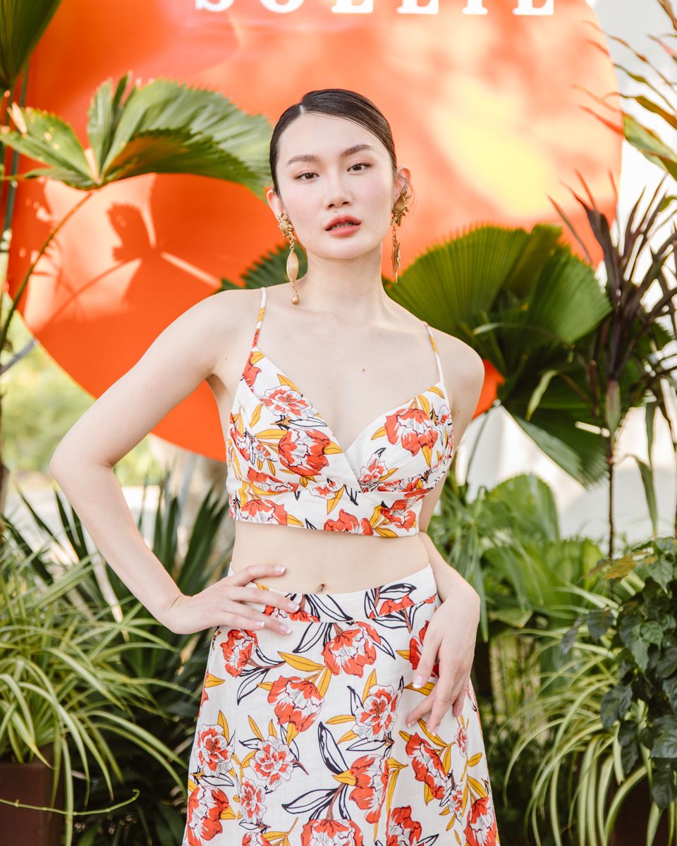 Chân Váy Nữ Linen Cam Hoa De Soleil