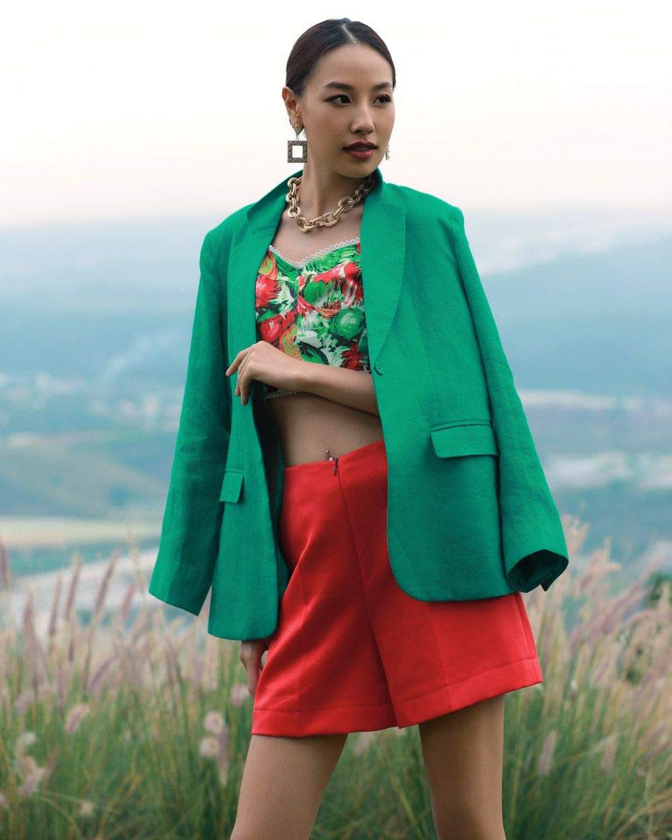 Áo Vest Linen Xanh Lá Into The Wood